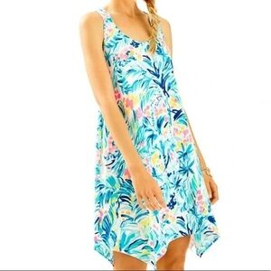 Lilly Pulitzer Dress in Blue and Pink Floral XS